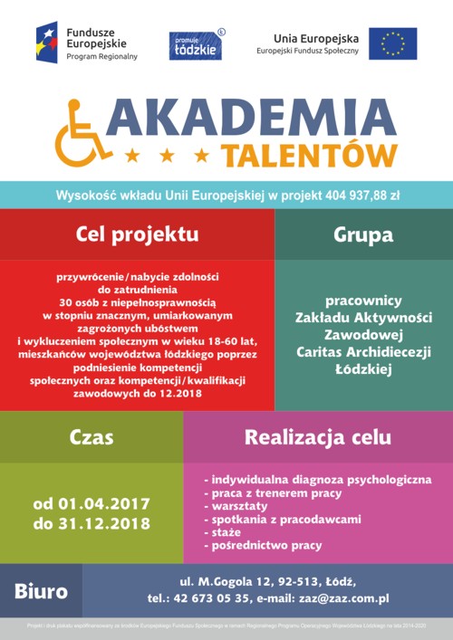 akademia talentów plakat
