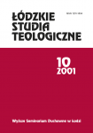 Łódzkie Studia Teologiczne 2001 (okładka)
