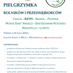 PIELGRZYMKA ROLNIKÓW I PRZEDSIĘBIORCÓW DO RZYMU NA JUBILEUSZ ROKU ŚWIĘTEGO 2025